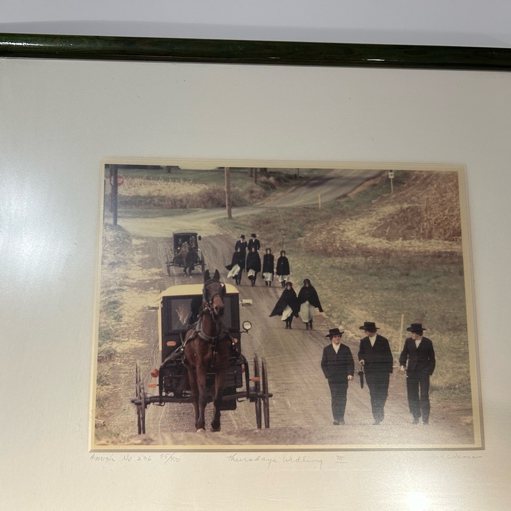 Bill Coleman Signed & Framed Vintage Amish Photograph No. 236
